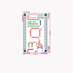 Carte STM32H723VGT6 ARM Cortex M7 + ecran LCD 0.96 pouces