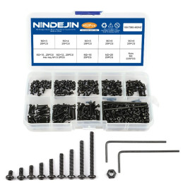 Lot de 452 pièces vis ecrous M2 à tête hexagonale
