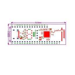 Carte STM32WB55CGU6 BLE-5.4 15.4 Zigbee Thread Matter USB AES-256
