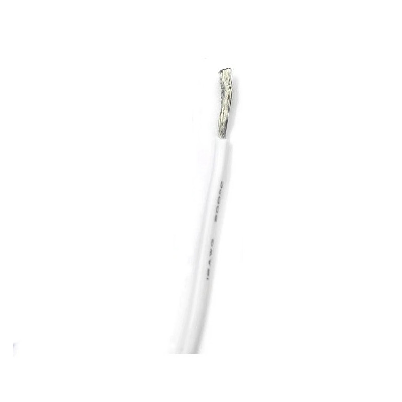 Bobine 5m de câble blanc multibrin 24 AWG