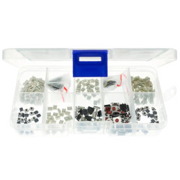 Lot de 250 boutons poussoirs CMS à tailles et formats multiples