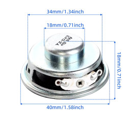 Mini haut-parleurs 4 ohms 3W AIYIMA de 1,5 pouce (40 mm)