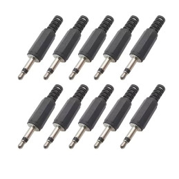 Lot de 10 prises jack audio mono mâle 3.5mm