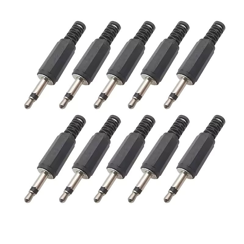Lot de 10 prises jack audio mono mâle 3.5mm