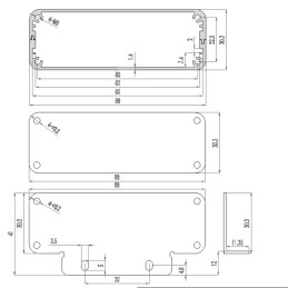 Boîtier profilé en aluminium 120x88x30mm pour projet électronique