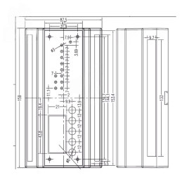 Boîtier en plastique 158x88x59mm DIN 35mm