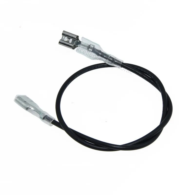 Lot de 10 câbles noirs 18 AWG avec cosses Faston 6.3 mm