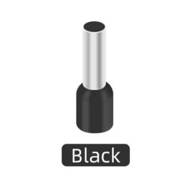 Lot 10 Embouts à Sertir E0508 – Noir – 22 AWG