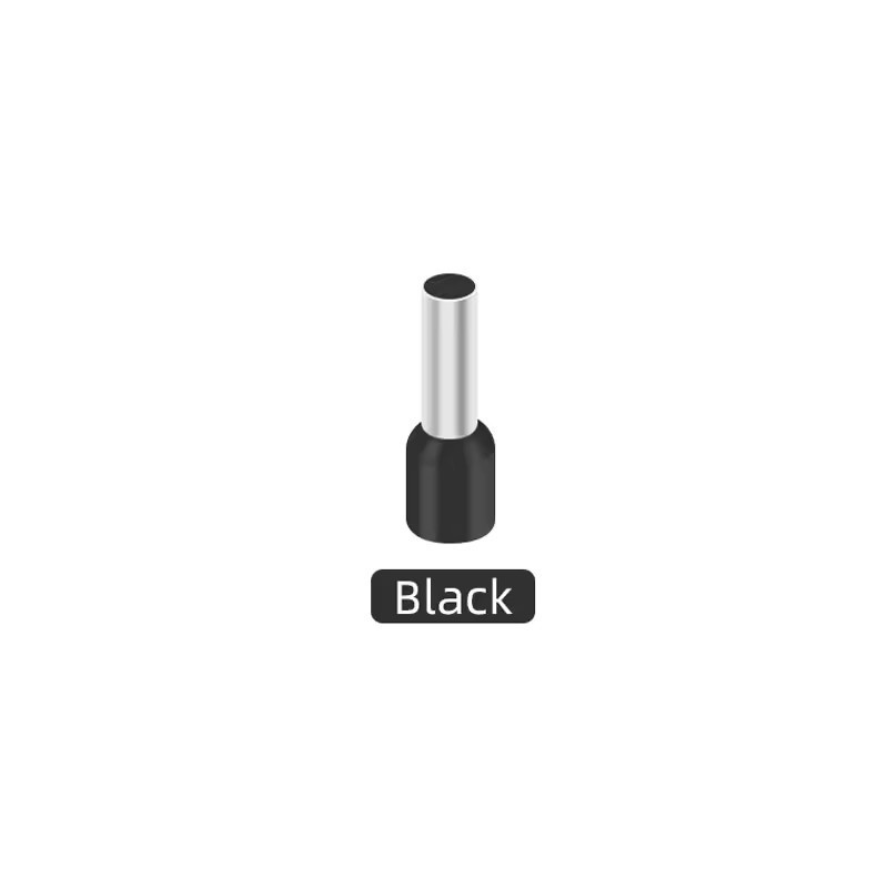 Lot 10 Embouts à Sertir E0508 – Noir – 22 AWG