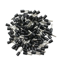 Lot 10 Embouts à Sertir E0508 – Noir – 22 AWG