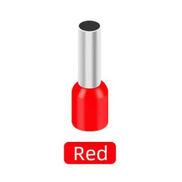 Lot 10 Embouts à Sertir E0508 – Rouge – 22 AWG