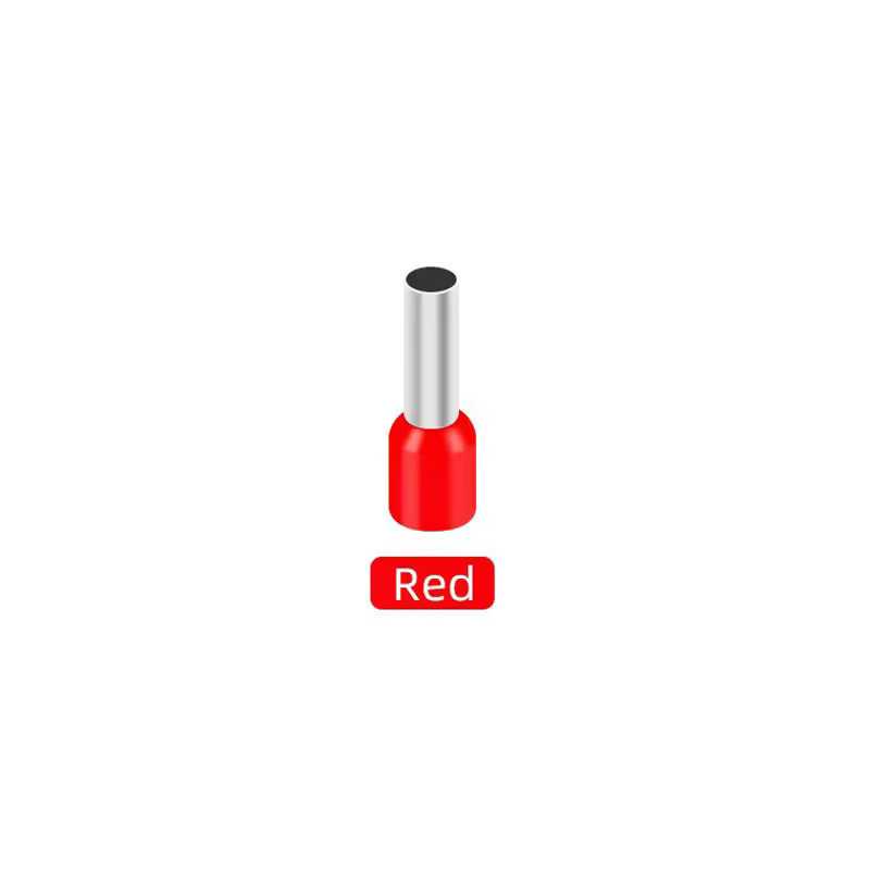 Lot 10 Embouts à Sertir E0508 – Rouge – 22 AWG
