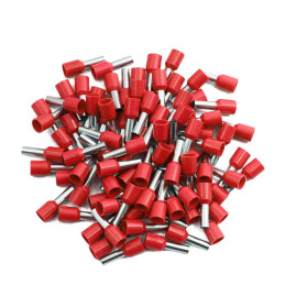 Lot 10 Embouts à Sertir E0508 – Rouge – 22 AWG