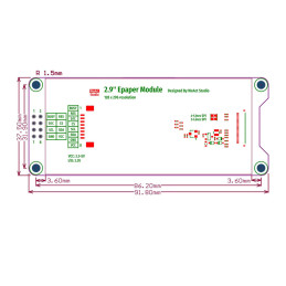 Écran E-Paper 2.9 pouces Noir sur Blanc – Interface SPI