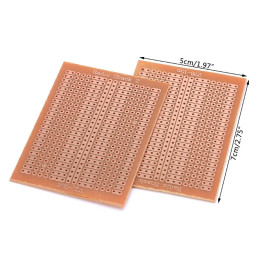 Plaquette de prototypage bakélite 5 x 7 cm – Style breadboard