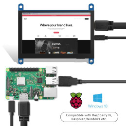 Écran tactile capacitif LCD IPS 5 pouces 800x480 avec connecteur HDMI
