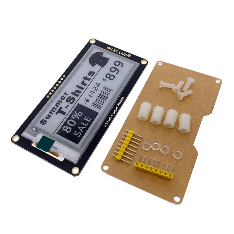 Module Ecran E-Ink/E-Paper 2.9 pouces Noir sur Blanc interface SPI