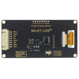 Module Ecran E-Ink/E-Paper 2.9 pouces Noir sur Blanc interface SPI