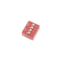 Interrupteur horizontal DIP traversant 4 glissières au pas de 2.54mm
