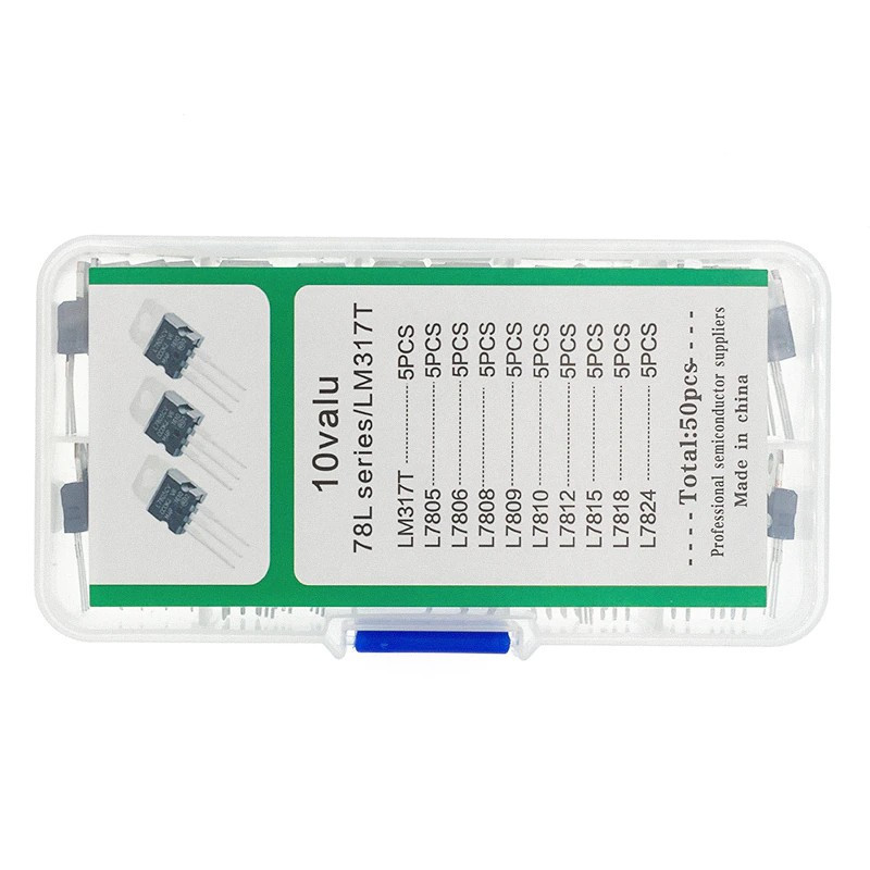 Assortiment de 50 régulateurs de tension boitier traversant DIP TO-220