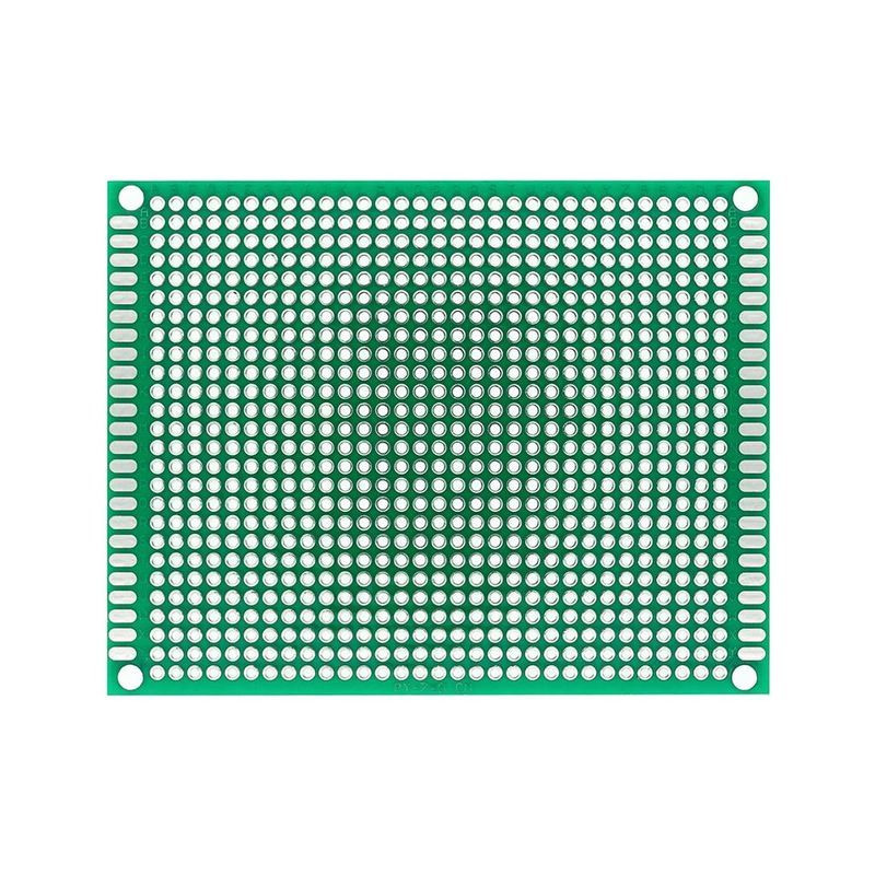 PCB FR-4 prototypage 7x9 cm double face au pas de 2.54mm