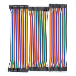 Lot de 120 câbles Dupont F-F M-F M-M 20cm