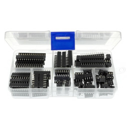 Lot de 66 sockets DIP pour circuits intégrés de tailles multiples