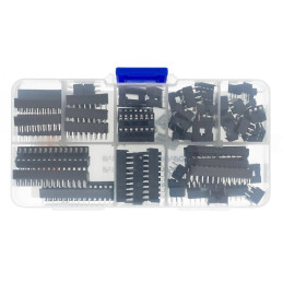 Lot de 66 sockets DIP pour circuits intégrés de tailles multiples