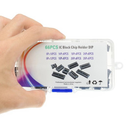 Lot de 66 sockets DIP pour circuits intégrés de tailles multiples