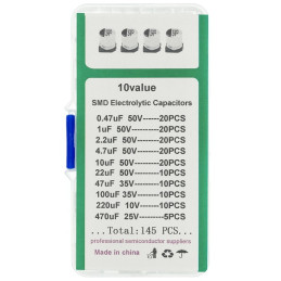 Assortiment de 145 condensateurs électrolytiques CMS