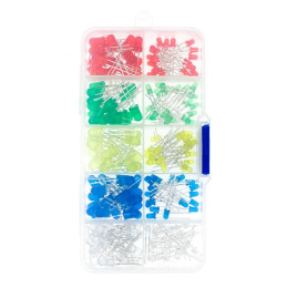 Lot de 200 leds traversantes de couleurs et de tailles multiples
