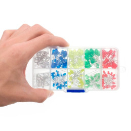 Lot de 200 leds traversantes de couleurs et de tailles multiples