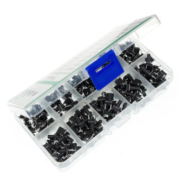 Lot de 200 boutons poussoirs DIP à tailles et formats multiples