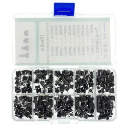 Lot de 200 boutons poussoirs DIP à tailles et formats multiples