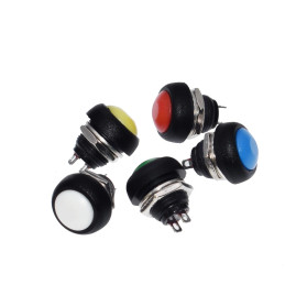 Lot de 5 boutons poussoirs ronds traversants 21x18MM