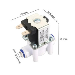 Electrovanne 12V 1/4 pouces PURO-XD-12 conduit en plastique pour eau