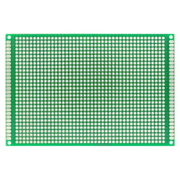 PCB FR-4 prototypage 8x12 cm double face au pas de 2.54mm