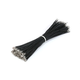 Lot de 20 câbles noirs 10 cm 18 AWG