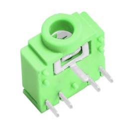 Connecteur audio Jack 3.55MM PJ307 de couleur verte