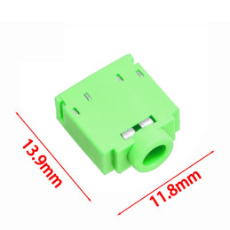 Connecteur audio Jack 3.55MM PJ307 de couleur verte