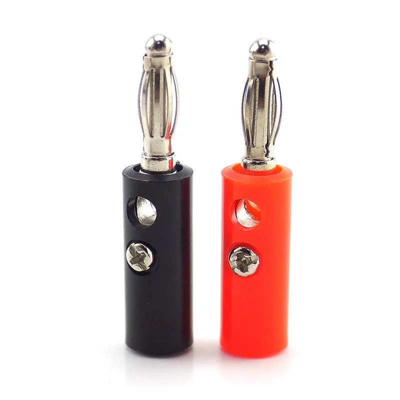 Lot de 2 fiches bananes 4mm rouge et noir