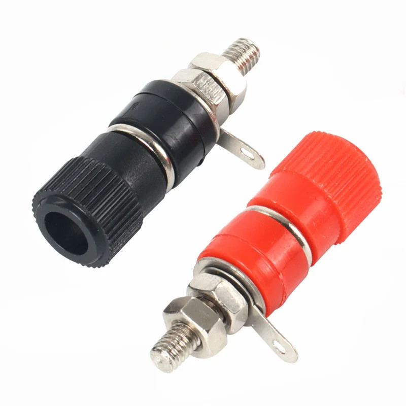 Lot de 2 borniers JS-910 4mm rouge et noir