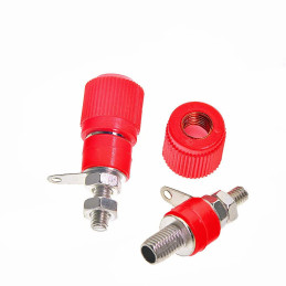 Lot de 2 borniers JS-910 4mm rouge et noir