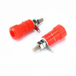 Lot de 2 borniers JS-910 4mm rouge et noir