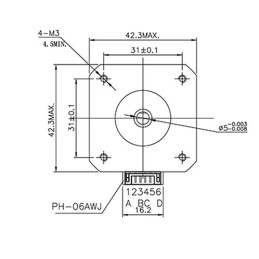 Moteur pas à pas 17HS4401S NEMA17 avec interface Dupont